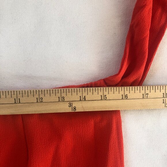 Show Me Your MuMu Red W/Tassels Faux Wrap Skirt/Coverup Medium - Picture 9 of 11